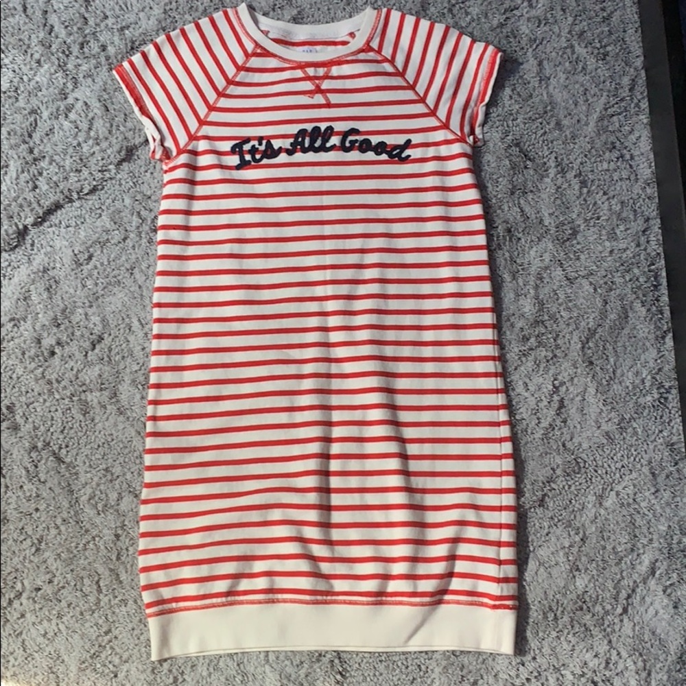 New GapKids Red and White Short Sleeve Dress